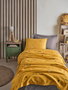 L'essentiel linge de maison Juego de piqué y funda de almohada Dide - Amarillo y negro